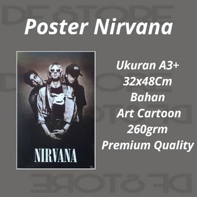 Postet Band Nirvana Hiasan dinding