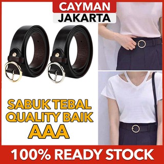 Image of Dari JAKARTA ★ Cayman ★ Sabuk Wanita 100% Gesper Metal Wanita Ikat Pinggang Kulit Women Belt jew17