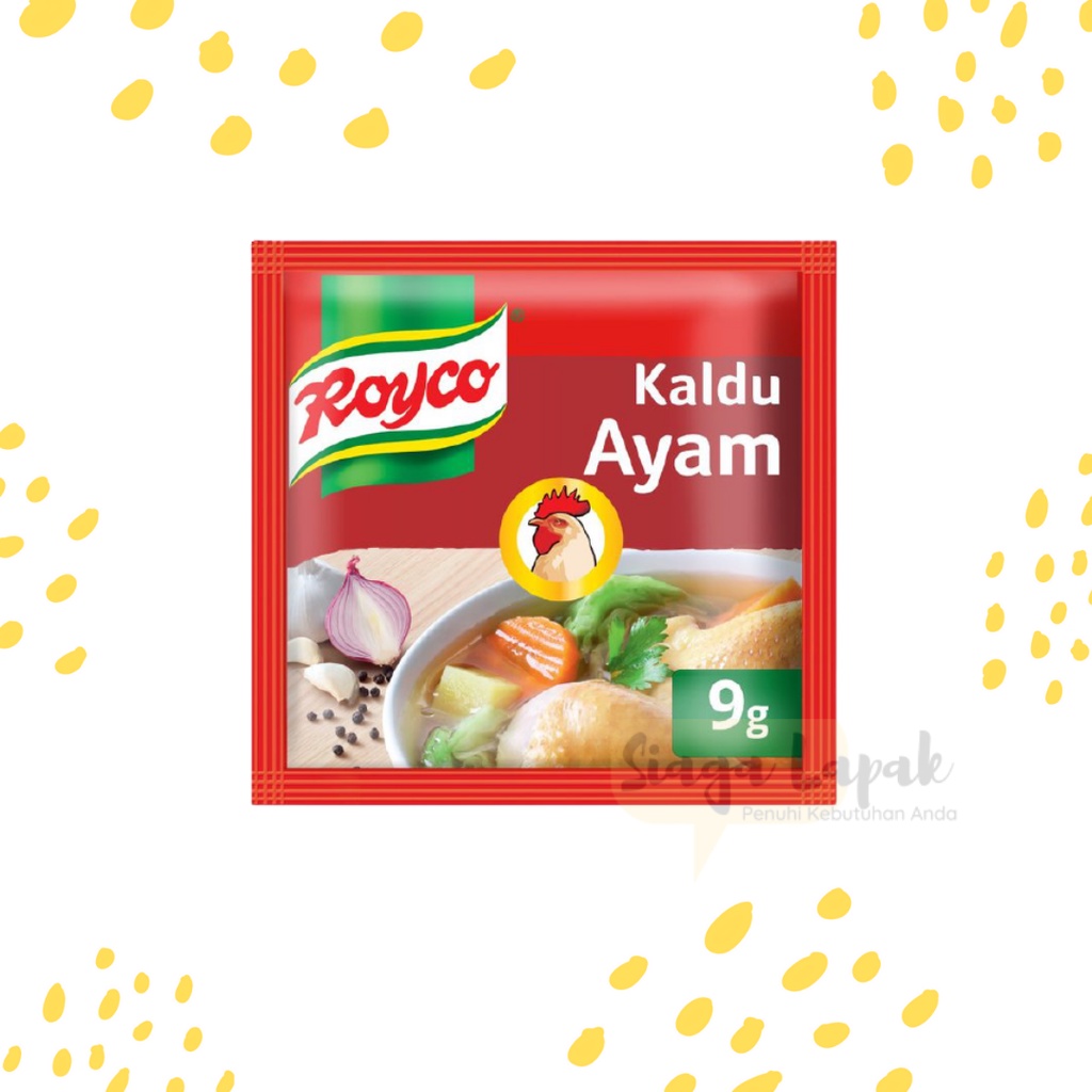 Royco Kaldu Rasa Ayam Bubuk Sachet 9 gr - 1 Renteng isi 12 pc