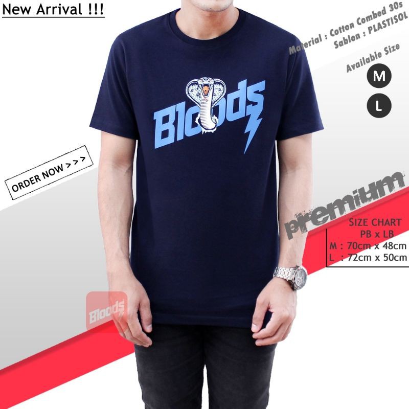 Kaos Bloods Original Premium Kaos Pria Wanita Kaos Distro Bloods