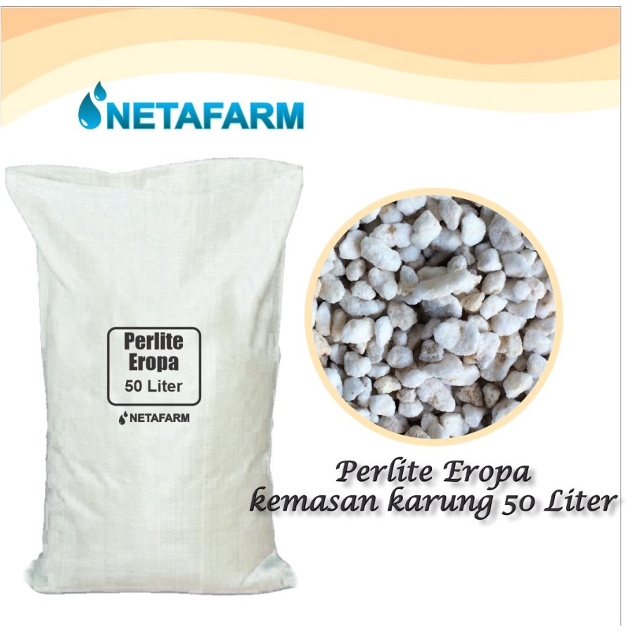 Media Tanam - PERLITE EROPA 3 - 8mm - Kemasan Karung 50 Liter