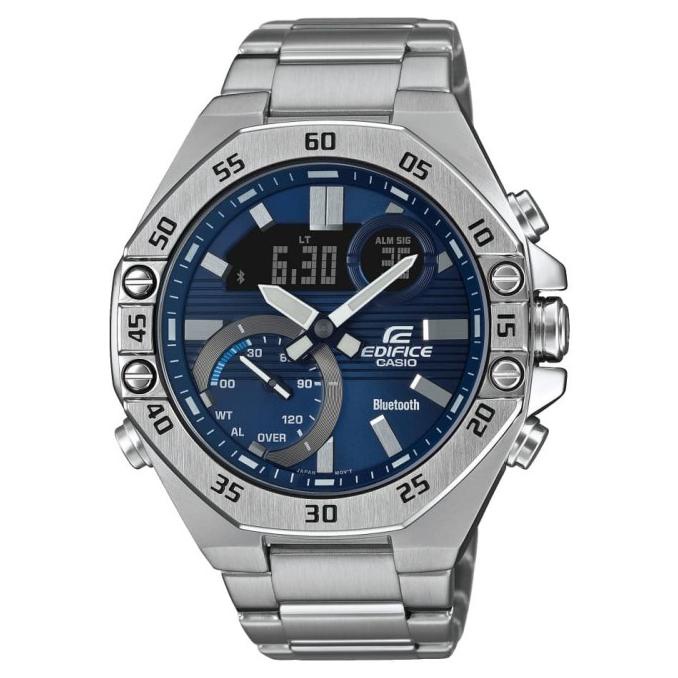 Casio EDIFICE ECB-10D-2ADF - Jam Tangan Pria - Stainless - Biru ECB10D