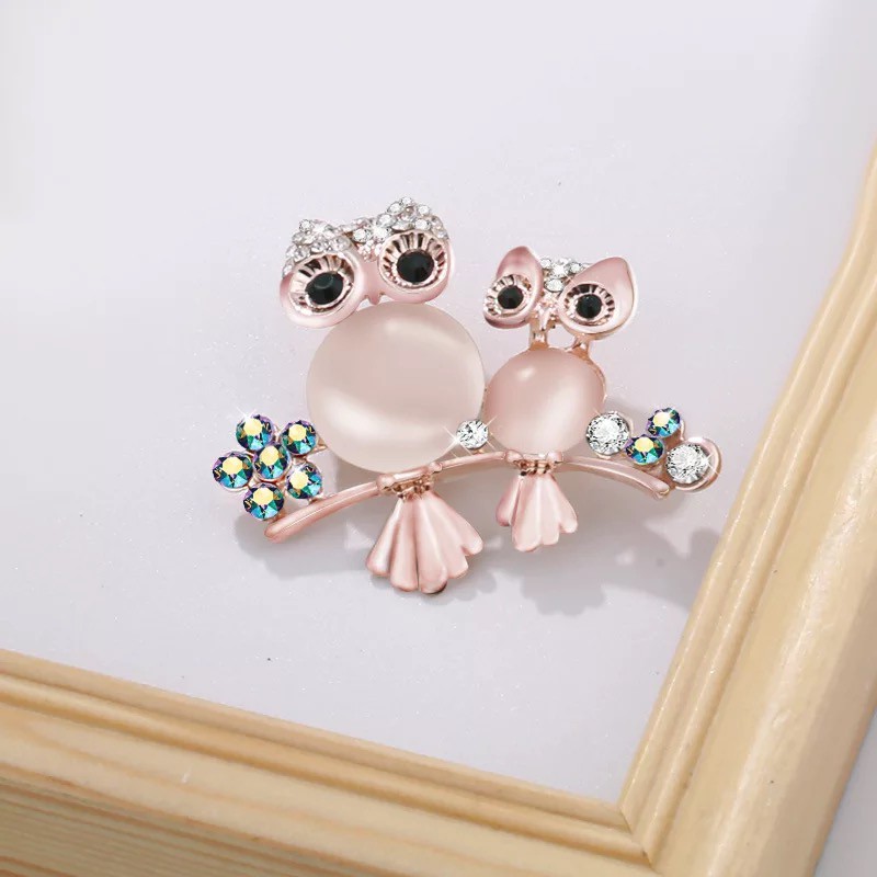 High-end Retro Mutiara Zirkon Bros Opal Swan Kupu-kupu Merak Bunga Berlian Imitasi Bros Aksesoris indah-8#