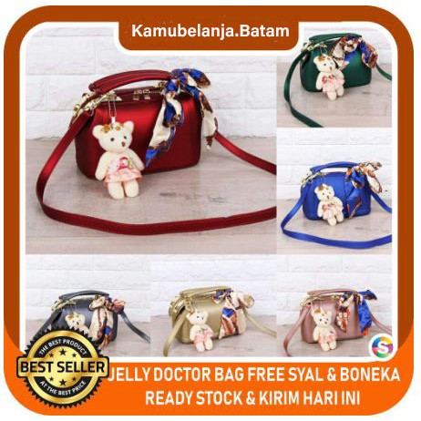 Tas Jelly Doctor Bag + Free Syal + Boneka Lucu