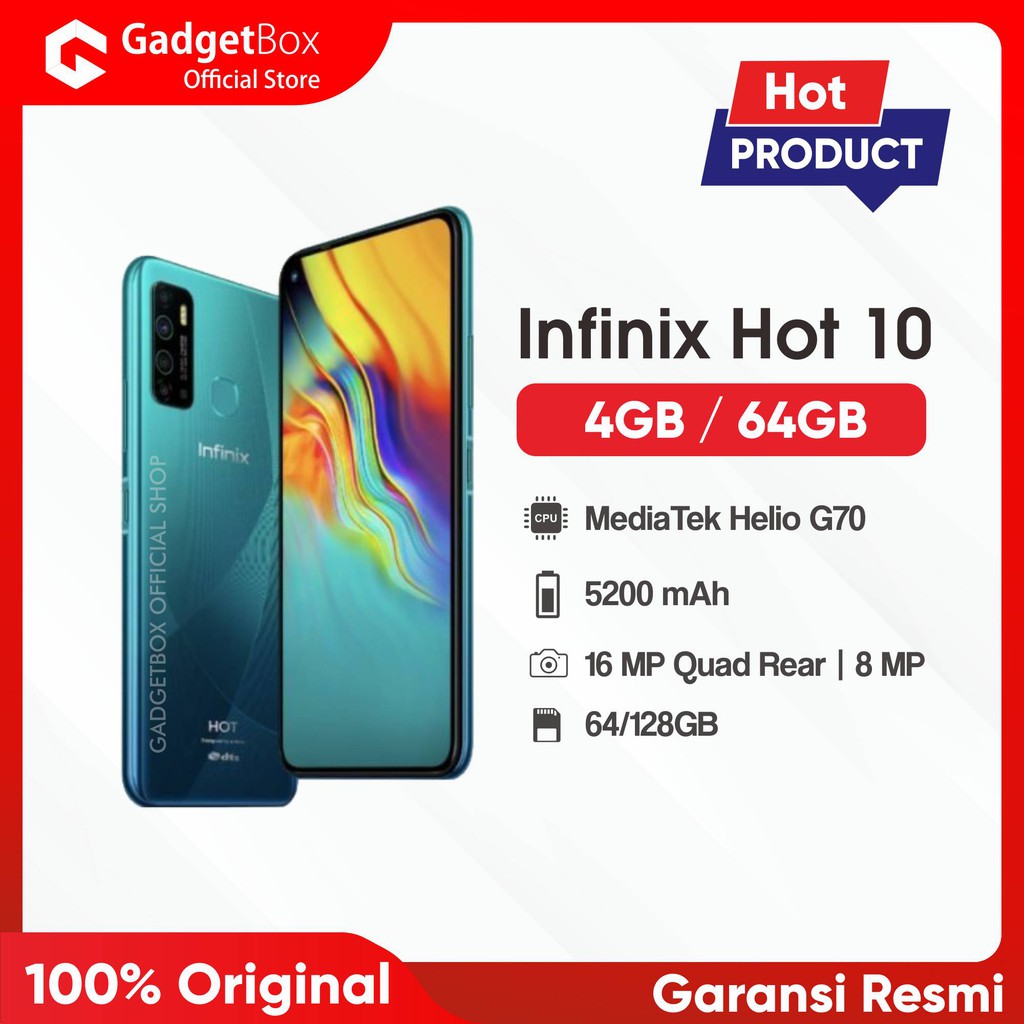 Infinix Hot 10 4/64 GB Garansi Resmi