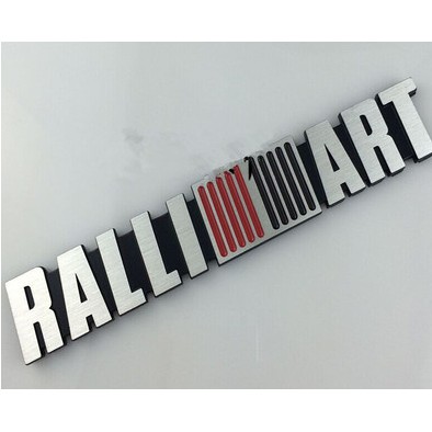 1 x Ralliart Car 3D Side Fender Rear Trunk Emblem Badge Sticker For Mitsubishi