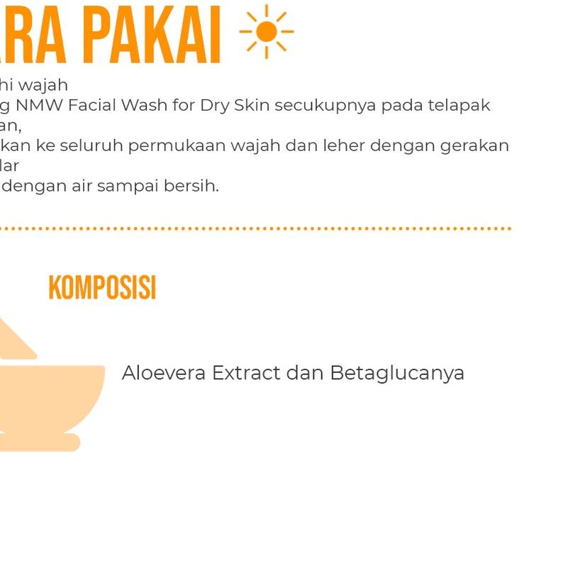 ▲ NMW Facial Wash For Dry Skin ☂