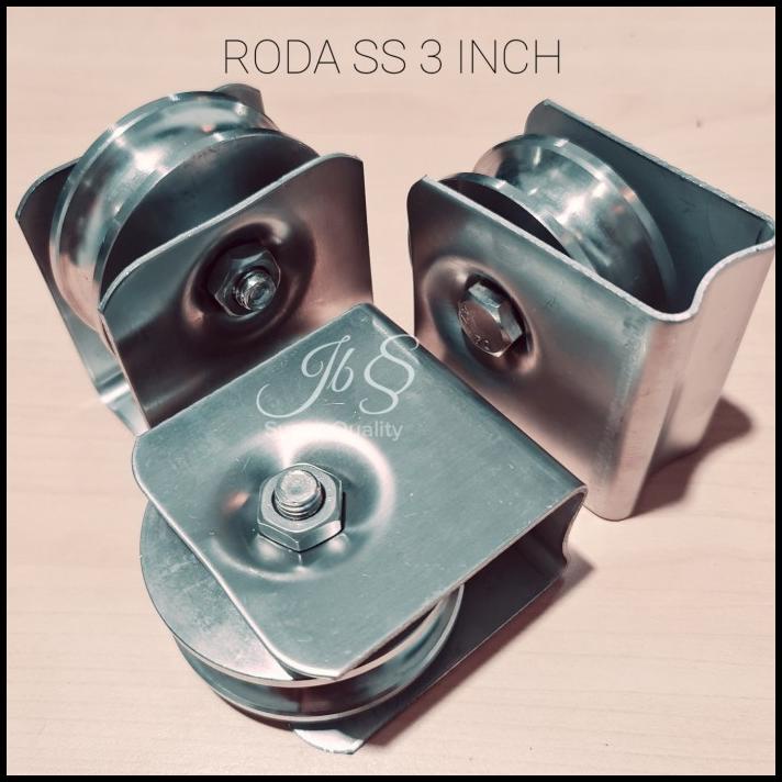 Roda Pintu Pagar Stainless 3" Inch