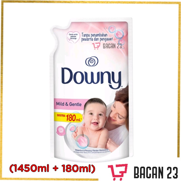 Downy Pengharum Pakaian Mild&amp;Gentle (1450+180ml) / Pewangi Pakaian/ Bacan 23 - Bacan23