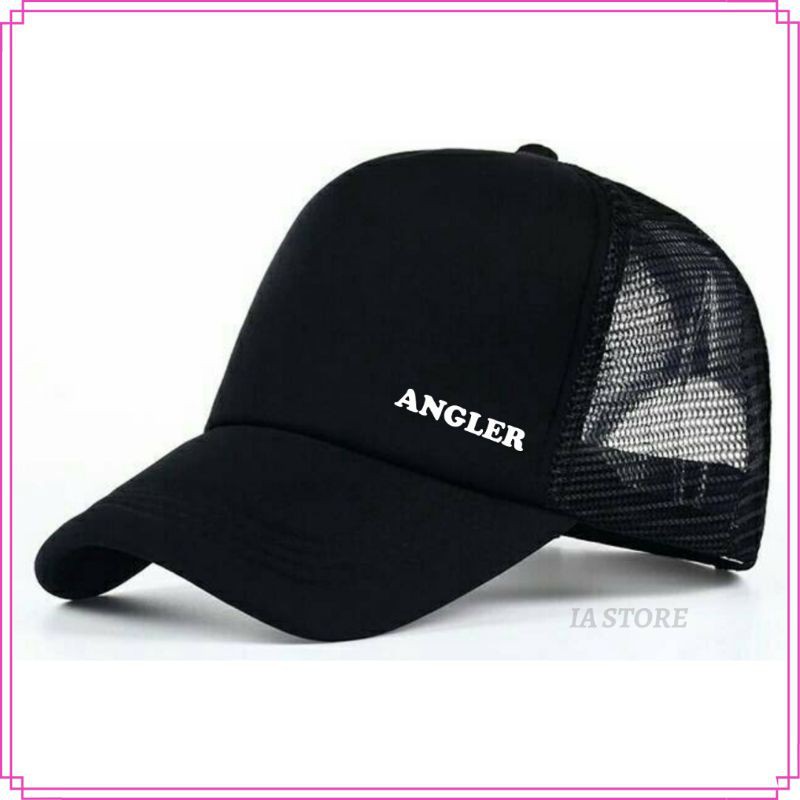 Topi Trucker Custom . Topi Trucker ANGLER kecil samping