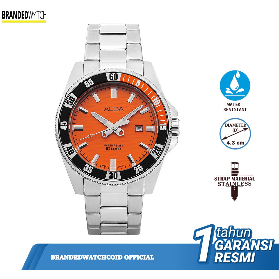 Alba AG8L93X1 Jam Tangan Pria Alba AG8L93 Original Diamter 4,3 cm