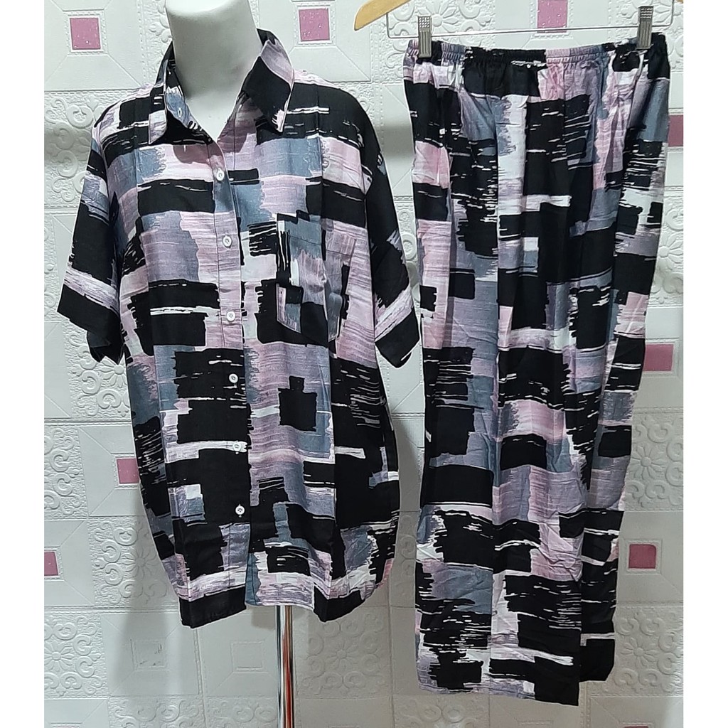 BAJU WANITA SETELAN TIE DIE DYE WAKA JUMBO SINTIA SET BUSUI ONE SET RAYON MOTIF KEKINIAN-CP SET BELLE LD 120