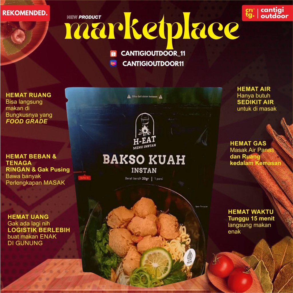 

BASO kuah H-EAT / MAKANAN CEPAT SAJI/ NASI INSTAN/ MAKANAN INSTAN