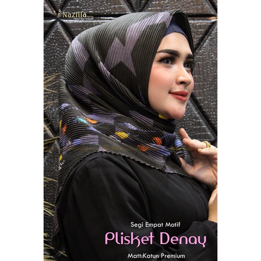 Jilbab Segi Empat Motif Plisket Polycatton Ori Nazilla-2