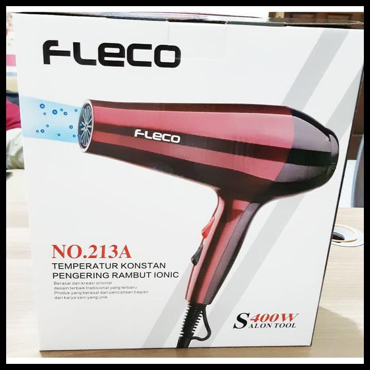 Hair Dryer Fleco 213A 400W Besar - Pengering Rambut Travel Hairdryer Original