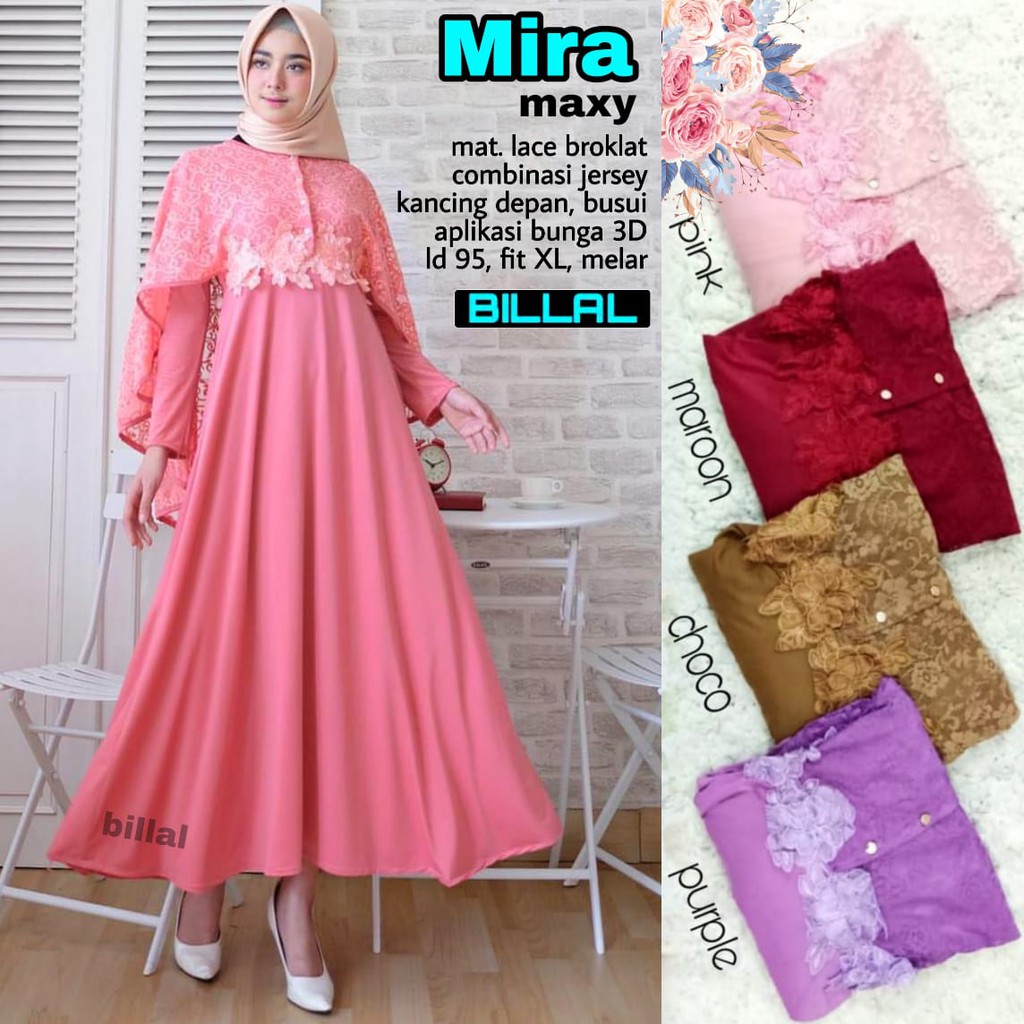 MIRA MAXY DRESS BRUKAT KOMBI JERSEY