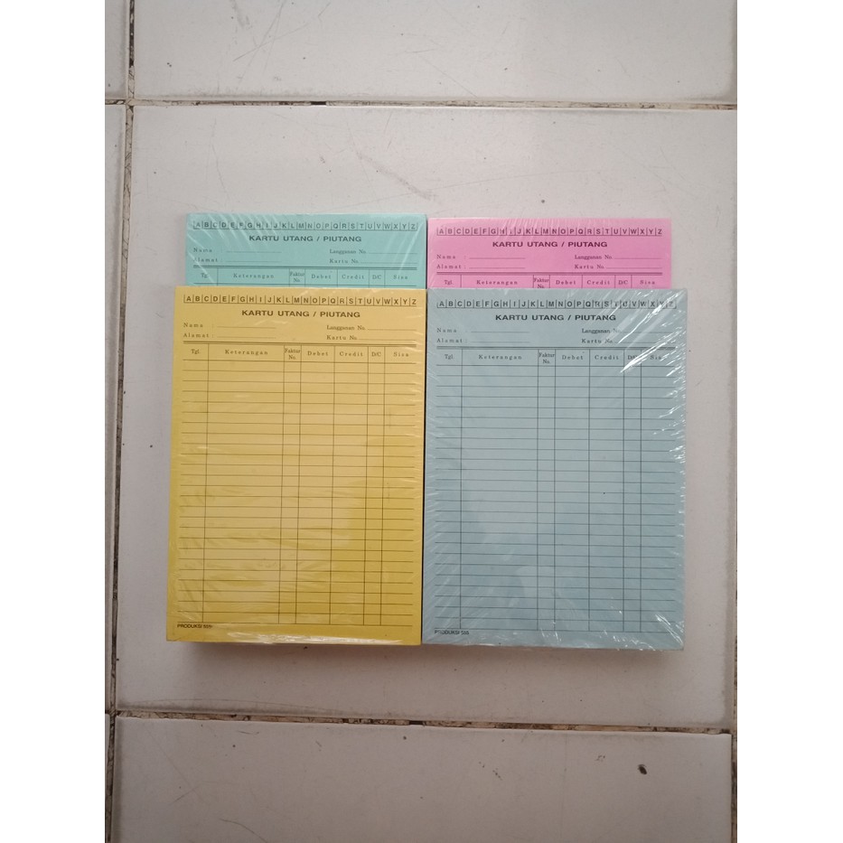 

Spesial kartu utang piutang kwarto warna NEW