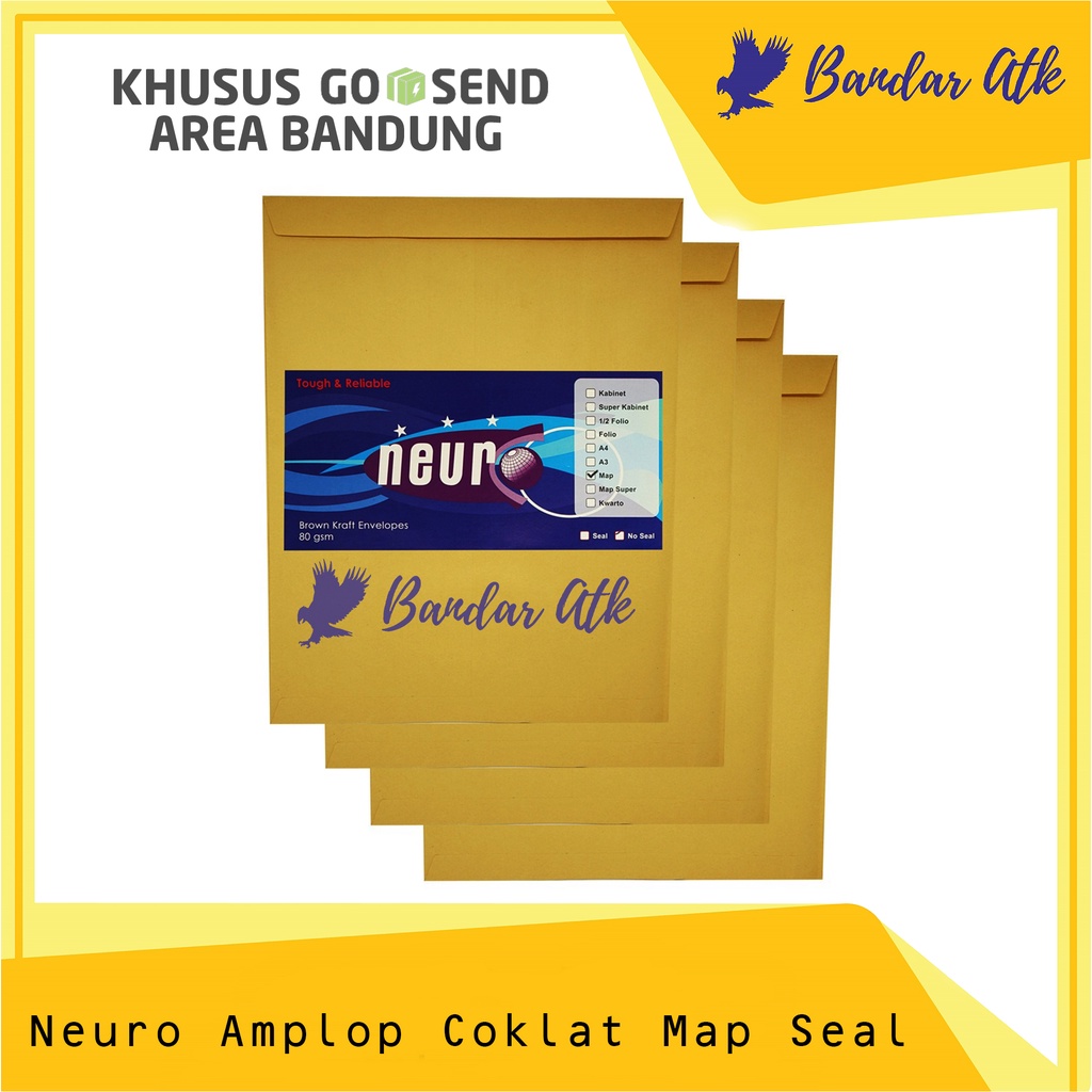 

KHUSUS GOSEND - NEURO Amplop Coklat MAP SEAL - 27,5 x 37,5 cm [1 PACK]