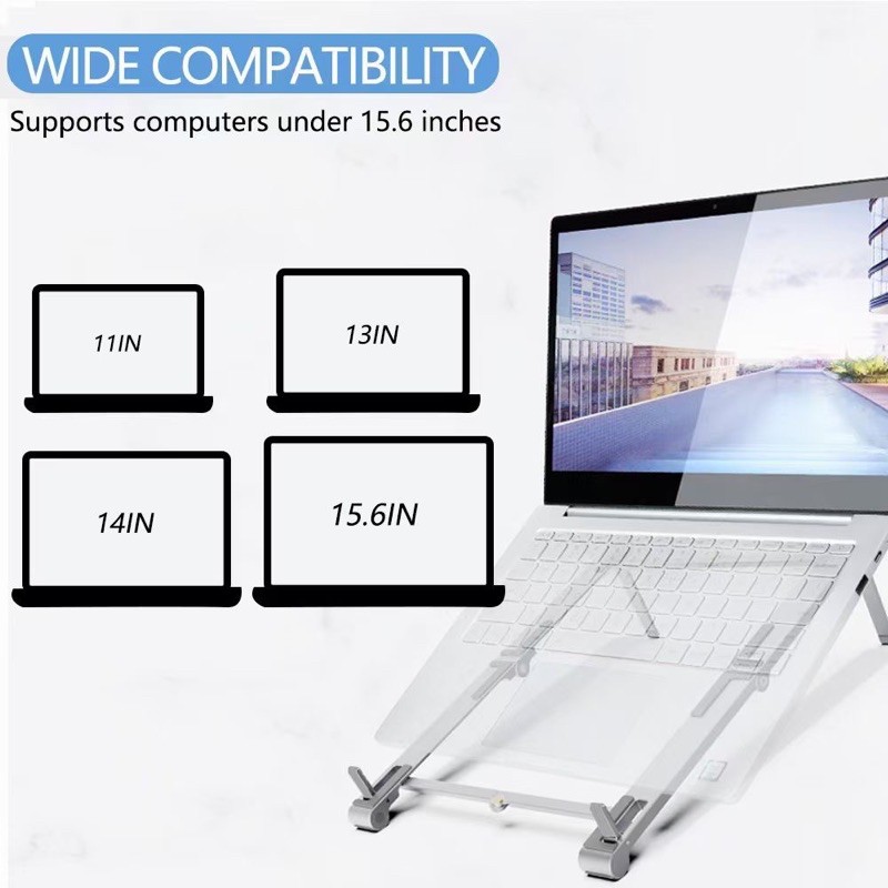 Aluminum Alloy Laptop HP Ipad Stand Holder Adjustable Foldable Multifunsi Stand Holder