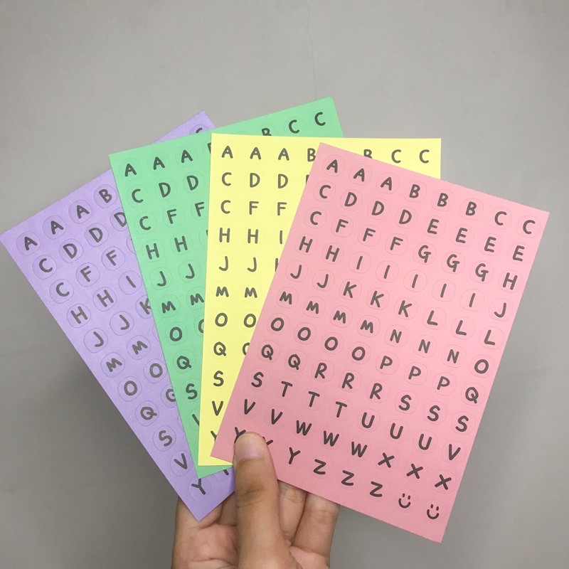 

Sticker Alphabet 1 warna