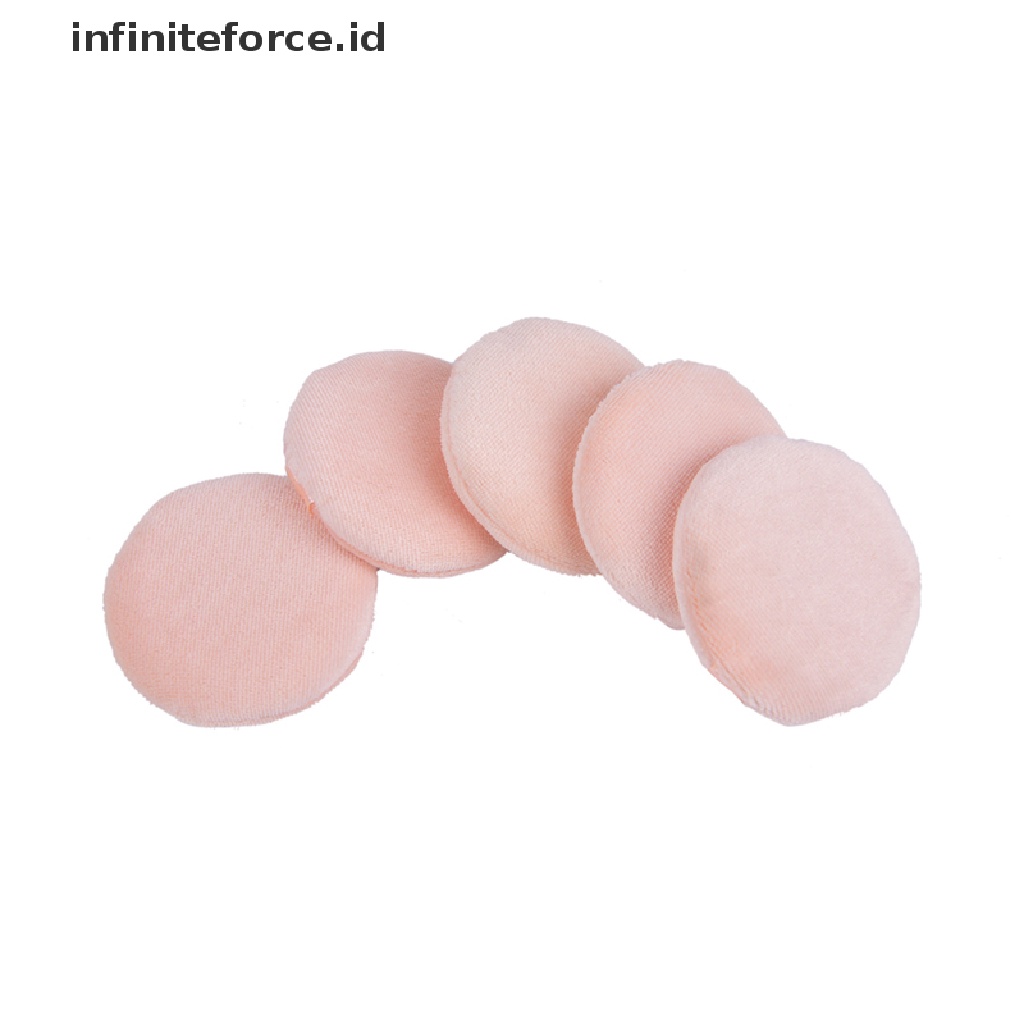 (Infiniteforce.Id) 5pcs / Set Spons Puff Bedak / Foundation Untuk Makeup / Kosmetik Wanita