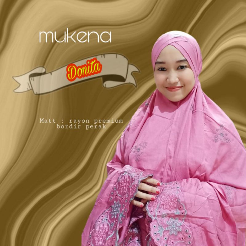 NEW MUKENA ATASAN-BAWAH DONITA BORDIR PERAK RAYON PREMIUM | RUKUH SETELAN REMAJA DEWASA JUMBO MURAH 