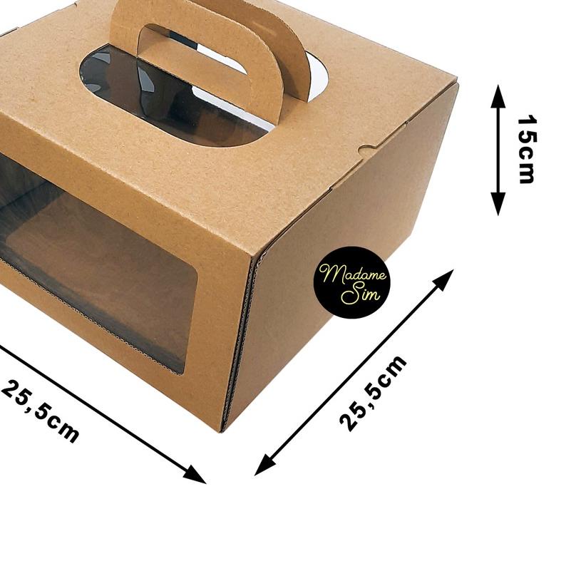 

♬ KOTAK KUE - CAKE BOX - DUS BOLU 25 x 25 x 15 CM - MS-T (ISI : 10 PCS) ☑