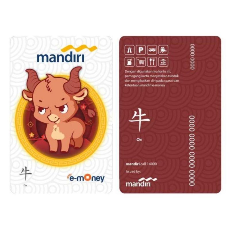 eMoney Mandiri edisi SHIO 2022 Imlek / Chinese New Year (FULL Set - 12 Shio CARD) ORI / Like eTOLL Tapcash Flazz or Brizzi