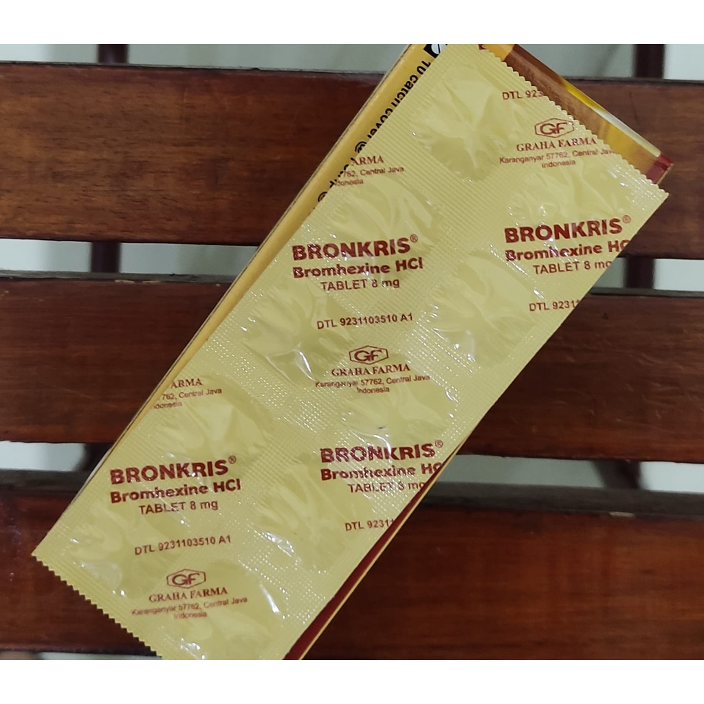 Bronkris 10 Tablet / Obat Batuk Berdahak / Pengencer Dahak