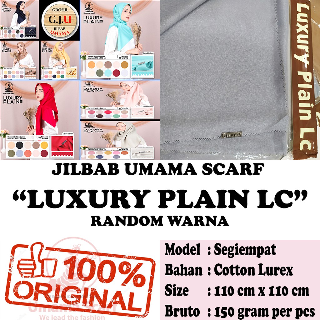 Umama LUXURY PLAIN LC jilbab  hijab segiempat lasercut 