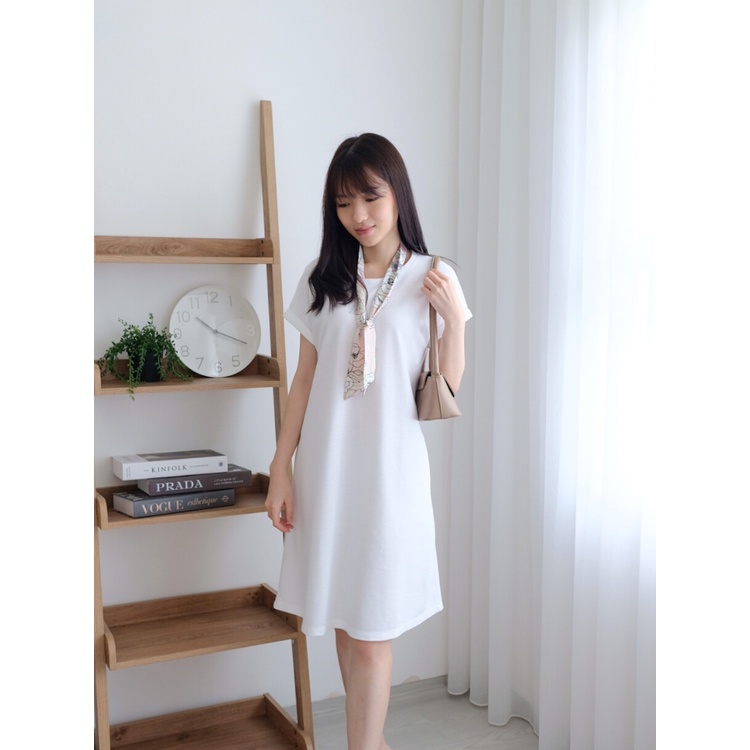 Kadaka D-0121 Dress Santai Cantik dengan Aksen Scarf