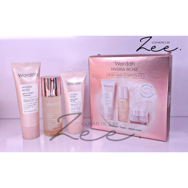 Wardah Hydra Rose Dewy Skin Starter Kit - ukuran mini/travel size