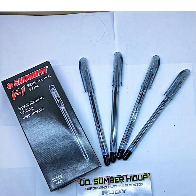

Pulpen Snowman V1, 0.7 - Warna Hitam