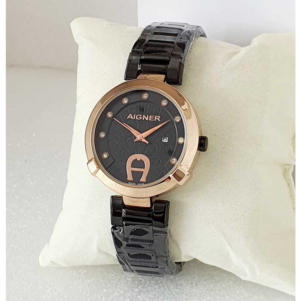 Jam Tangan Wanita Fashion L51003G Tali Rantai Tanggal Aktif Free Box &amp; Baterai