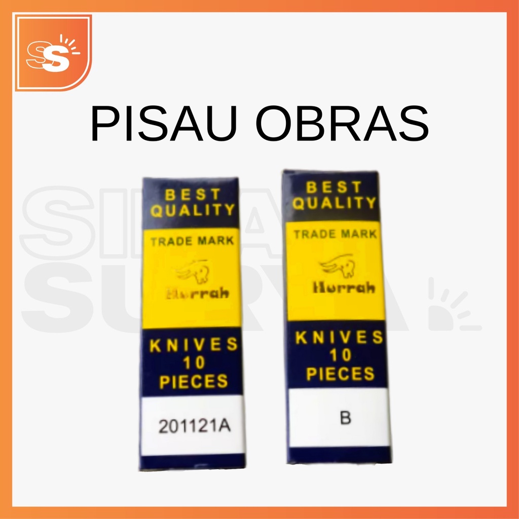 Pisau Obras 201121A &amp; B / Set Pisau Atas &amp; Bawah Mesin Obras Industri