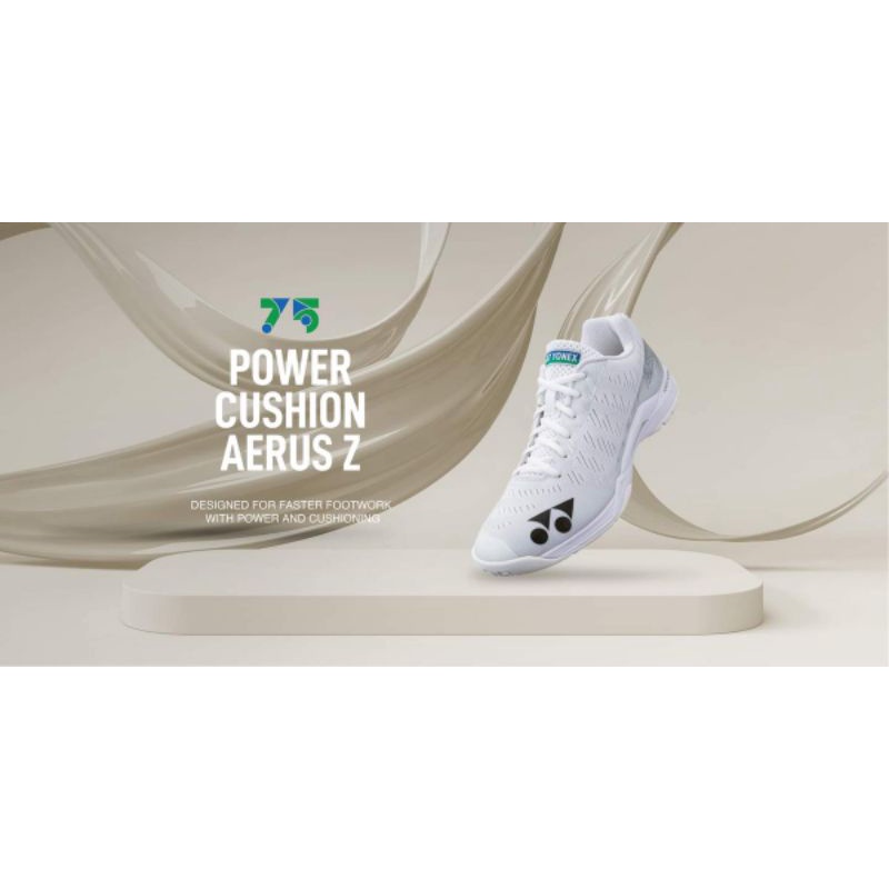 Sepatu Badminton Yonex Aerus Z 75th White Original Special Edition