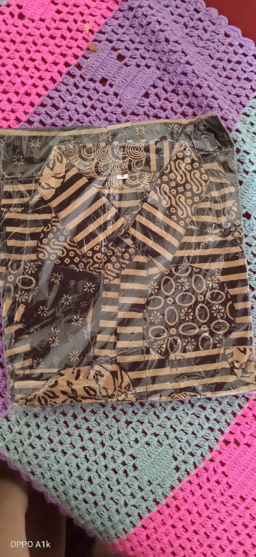 Wou Batik Couple Shofia Estetika Brokat  - Couple Modern Batik Couple Sarimbit Brokat Kebaya - Bs052