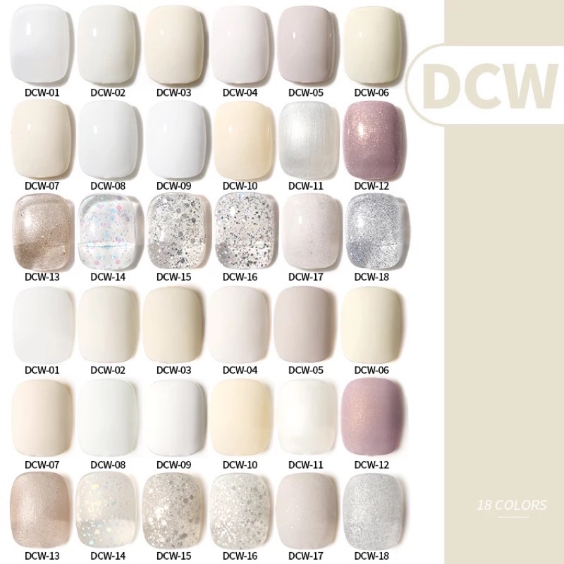 [FLASHES] AS DCW Sweet Cream White Series NAILS POLISH GEL KUTEK GEL 15ml Soak Off UV Gel