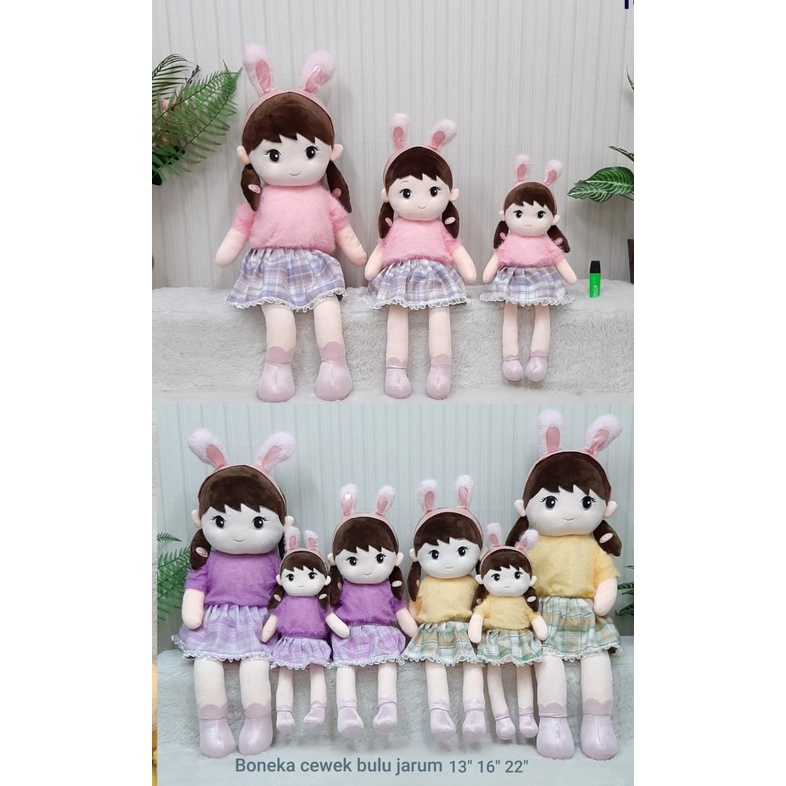 boneka cewek bulu jarum import angela pretty girl meetoo