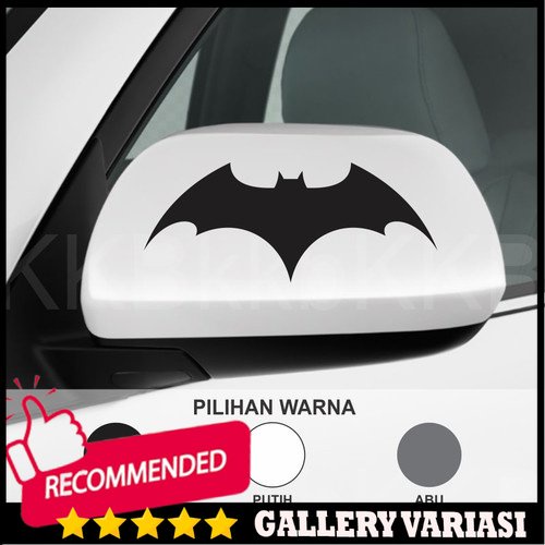 Cutting Sticker Mobil New Batman Stiker Sticker Spion Mobil - Hitam