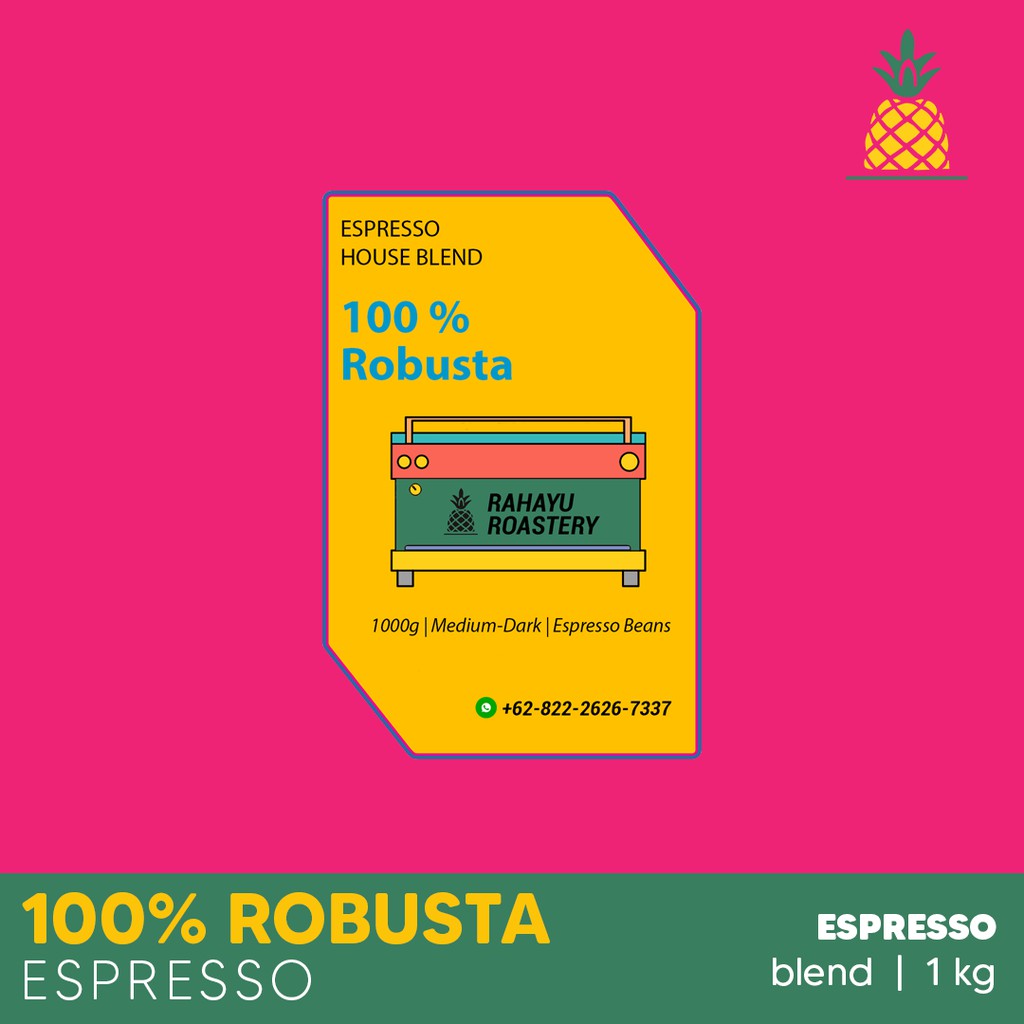 

Kopi Espresso House Blend 100% Robusta 1kg (Biji/Bubuk)