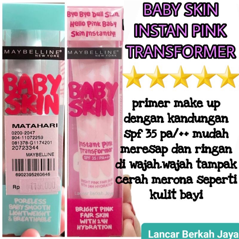 Maybelline Baby Skin Pore Eraser 30ml | Instant Pink Transformer | BPOM Terdaftar