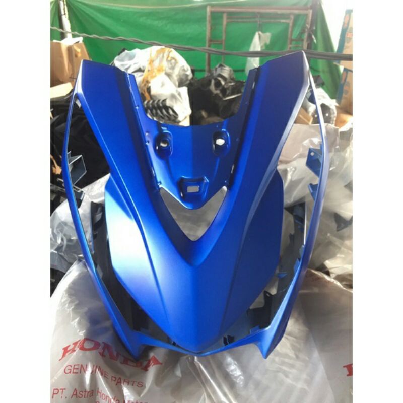 paketan tameng +lampu  honda beat led 2020 2021 k1A biru doff