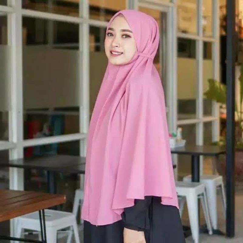 HIJAB SYAR'I NON PET TALI/HIJAB MARYAM MOSCREP XL