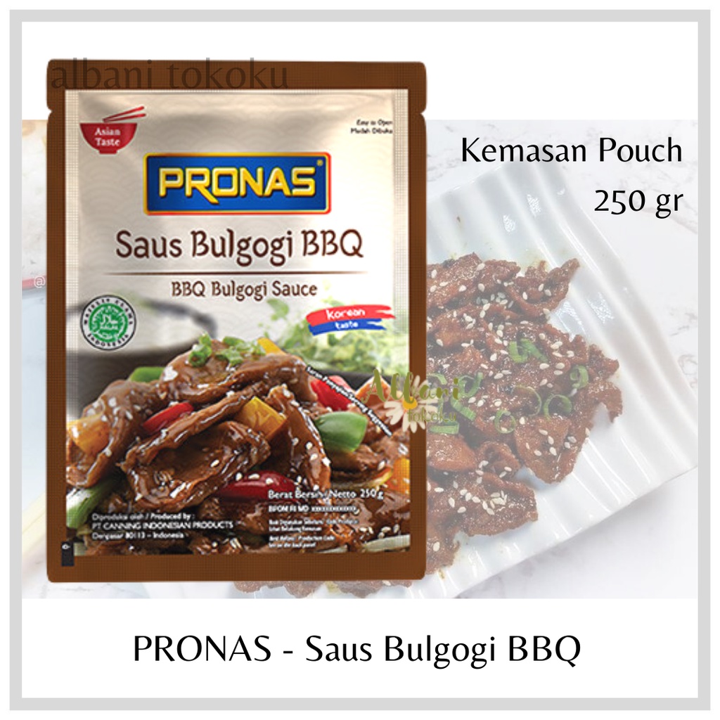 

❤️ Albani ❤️ Pronas Saus Bulgogi BBQ Kemasan Pouch 250 gr - BBQ Bulgogi Sauce - Sauce Korean Bulgogi