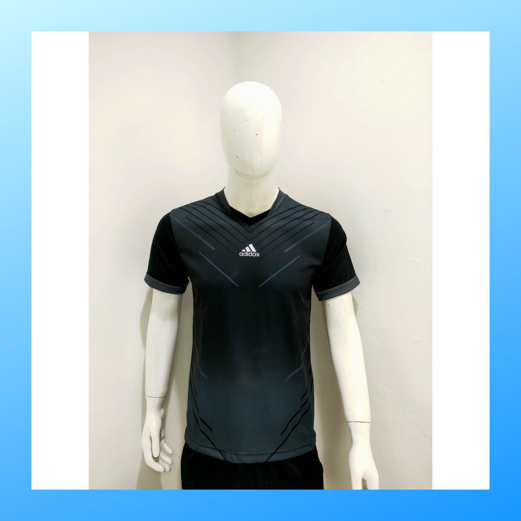 jersey futsal pria kaos sepak bola club baju atasan wanita dewasa t-shirt seragam custom jersy outfit klub olahraga gym kostum jogging jarsey soccer pakaian fitness oblong sports suit apparel AD168 charcoal