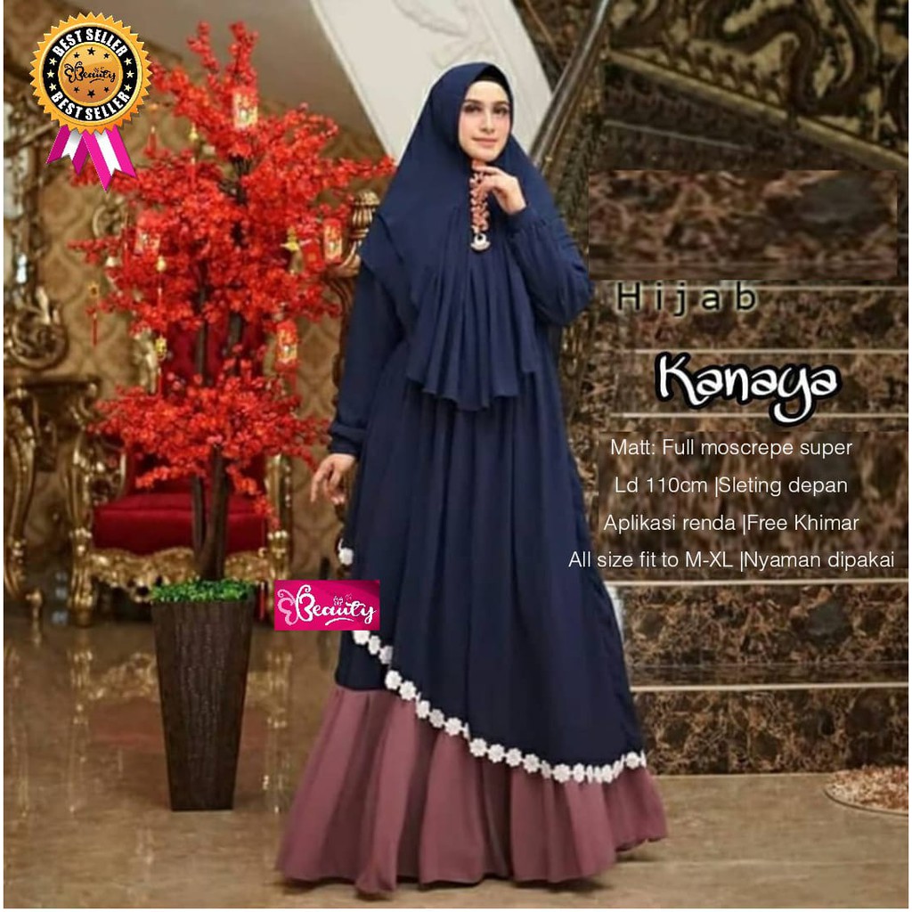 Kanaya Gamis Syar'i By Beauty | Suplier Hijab Solo| Grosir