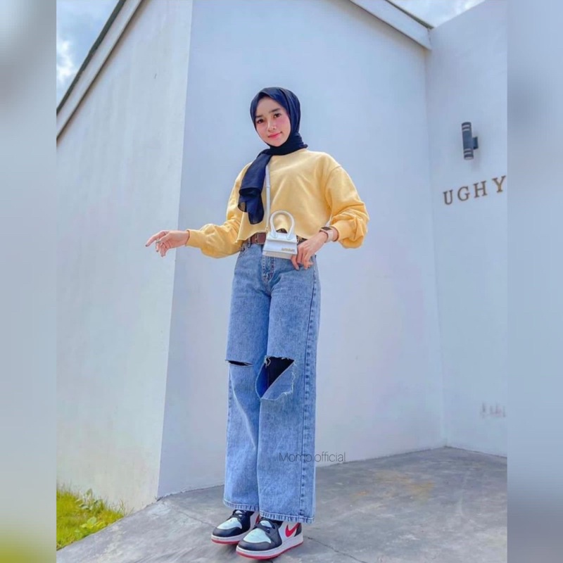 SHANA HIGHT WAIST KULOT JEANS SOBEK