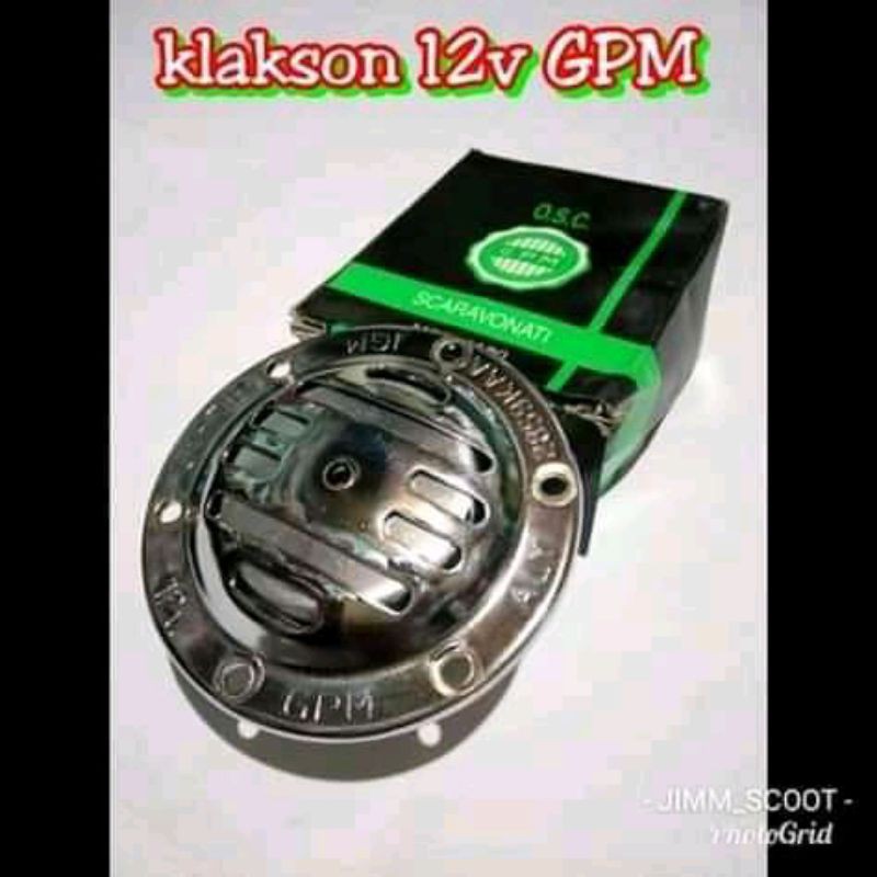 klakson gpm 12volt vespa
