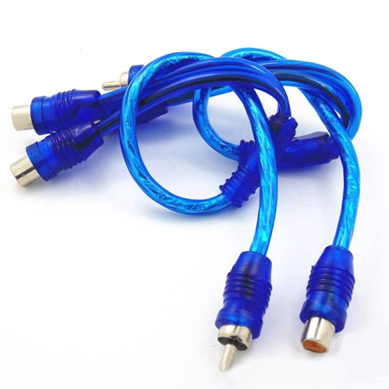 Kabel Adapter Splitter RCA Phono 1 Male Ke 2 Female untuk Mobil